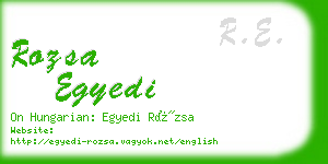 rozsa egyedi business card